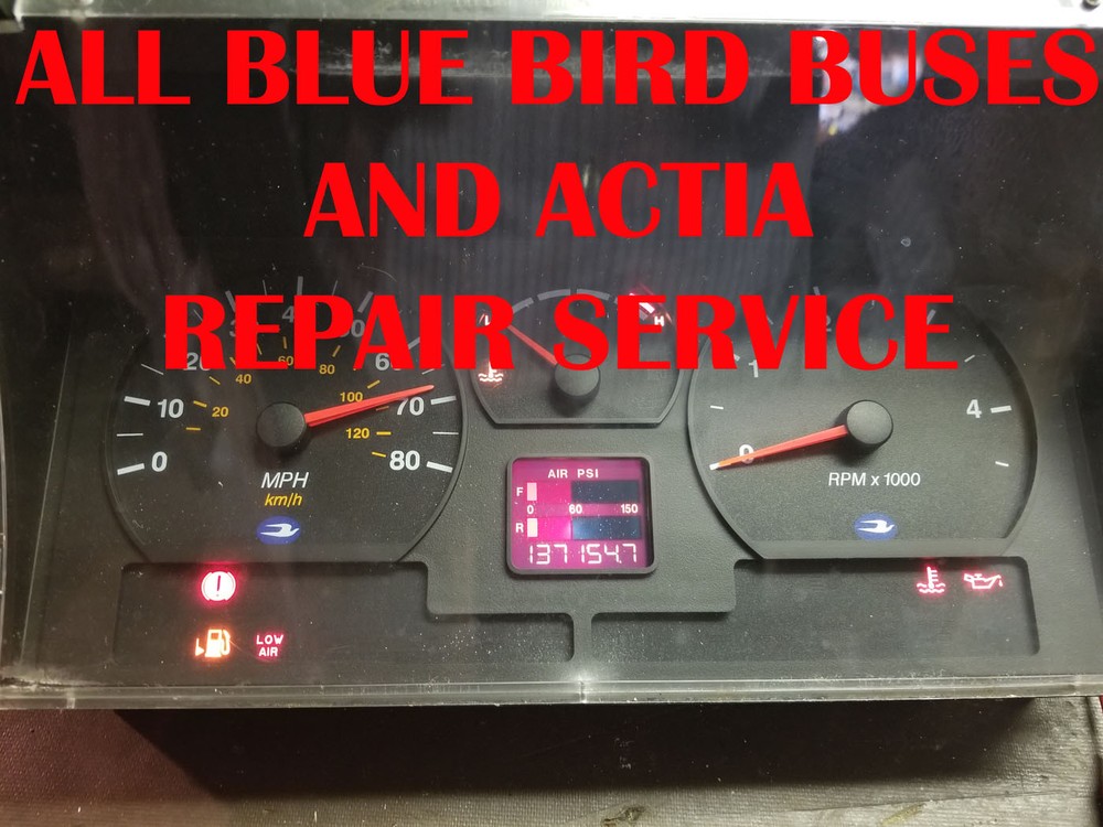 ALL BLUE BIRD BUSES AND ACTIA CLUSTER DIAGNOSTIC FEE.
