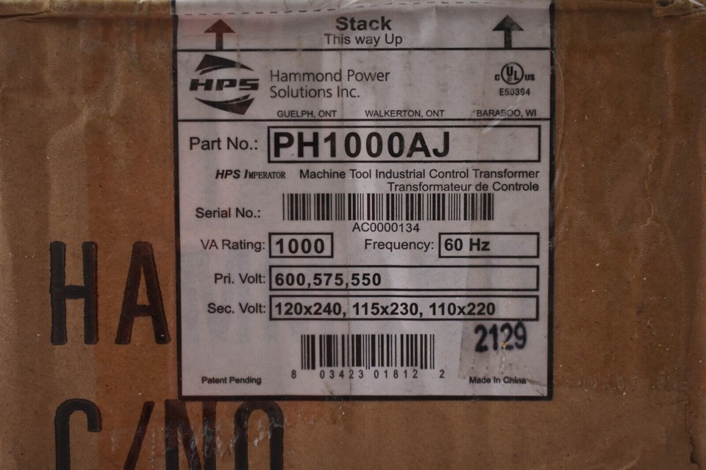 Hammond Power Solutions General Purpose Transformer Imperator Series PH1000AJ