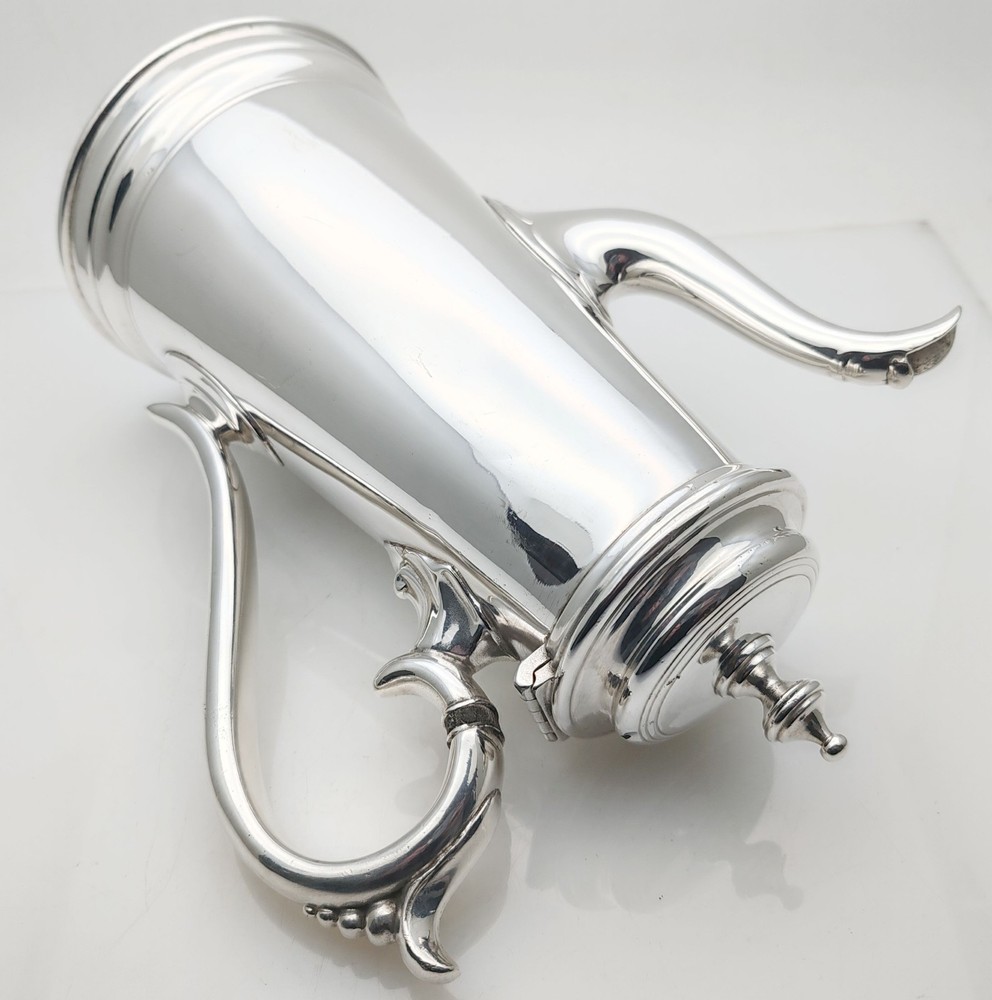 Gleaming Victorian Coffee Pot - James Dixon - Silver Plated