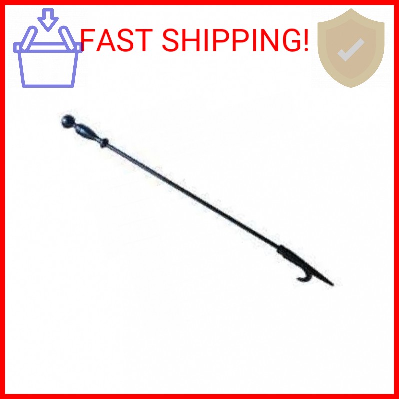 Homebasix Fireplace Poker 27", Black