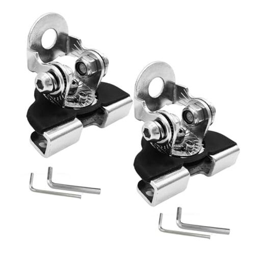2PCS LED Light Bar Mounting Brackets, Ditch Light Brackets, Adjustable Silver