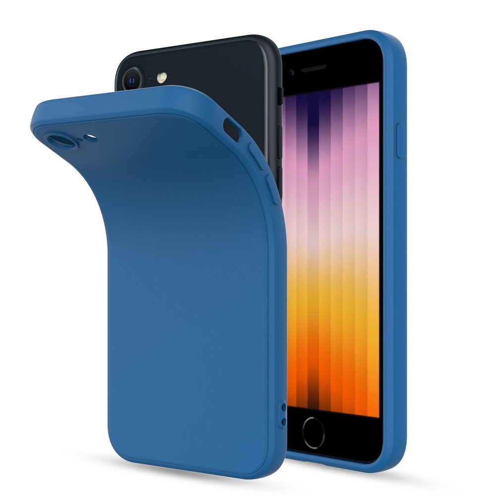 For iPhone SE 2nd,3rd Gen 2022/2020 Case Liquid Silicone Cover, Screen Protector