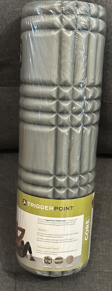 Trigger Point Performance 12" Solid Core Foam Roller - Gray Brand New Sealed S23