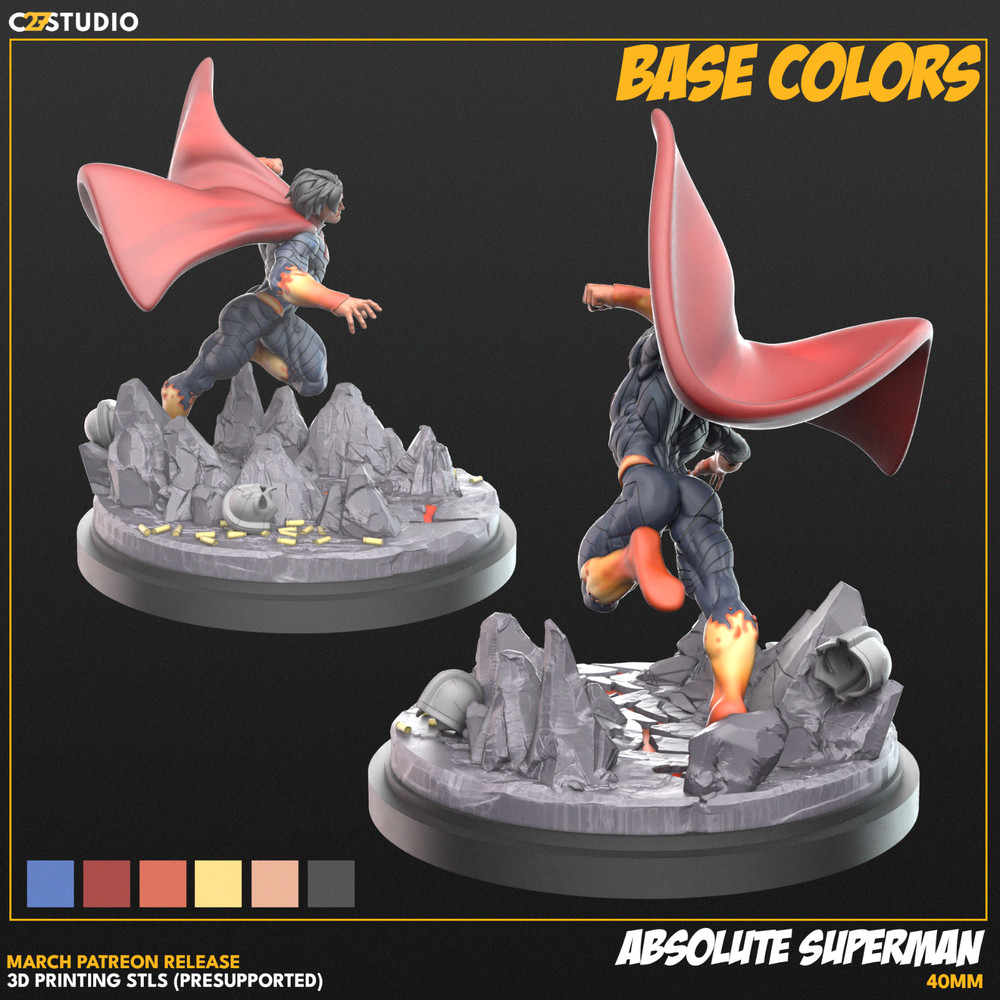 Absolute Superman - IDW Adventures - 3d Printed TTRPG Miniature
