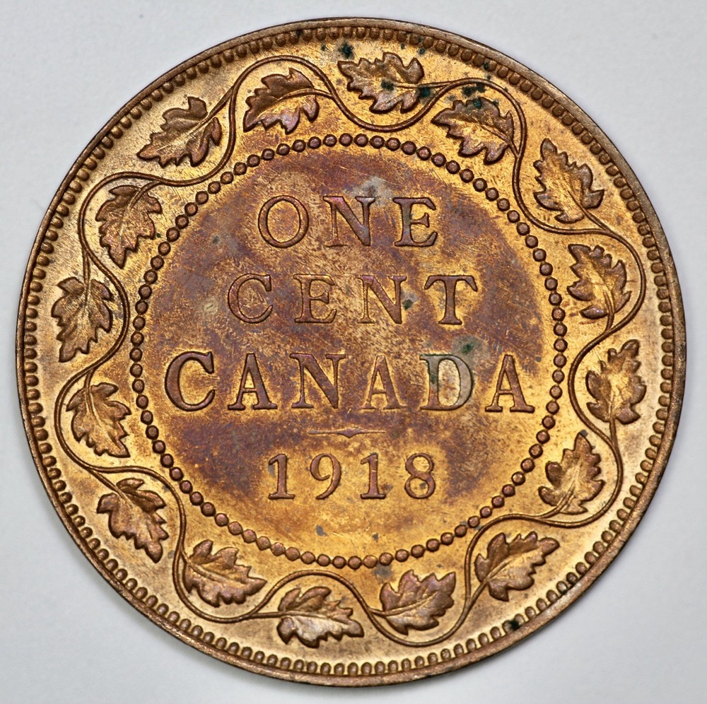 1918 Canada 1c Large Cent UNC