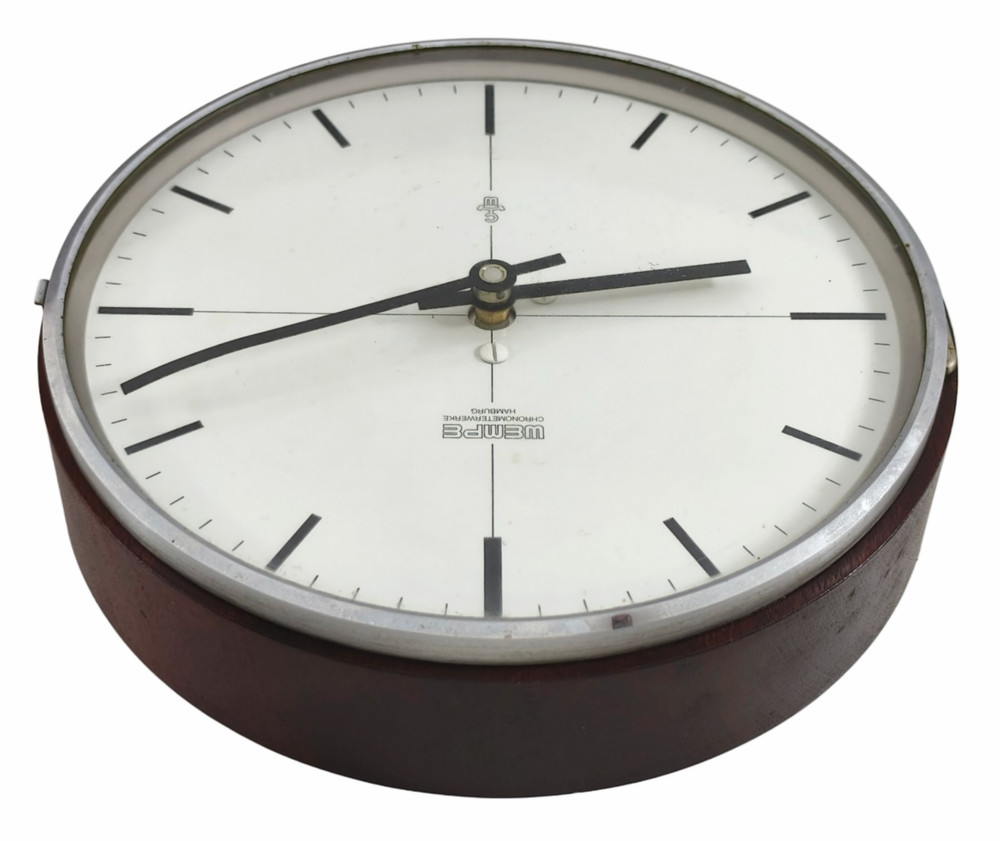 Wempe Ship's Analog Clock Chronometerwer Multiuse Highest Quality Range 12/24VDC