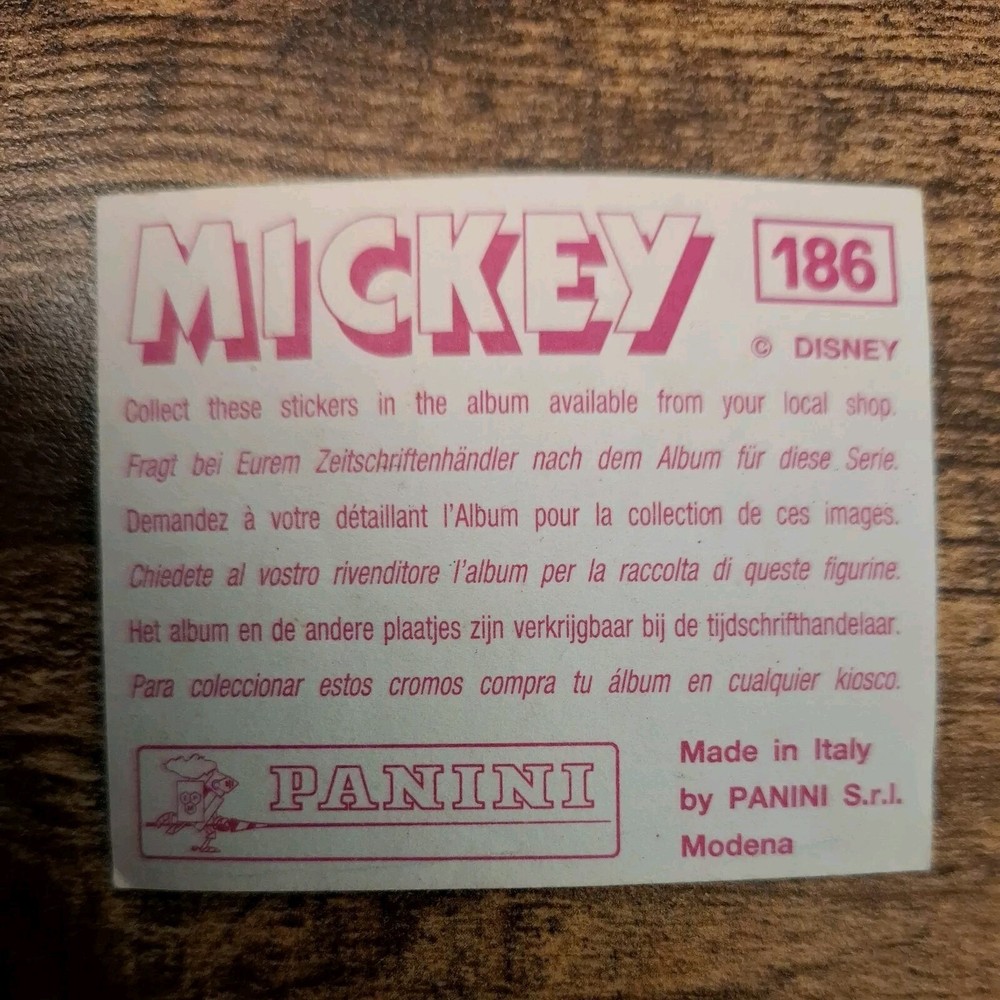 Mickey Mouse Stickers Panini Vintage