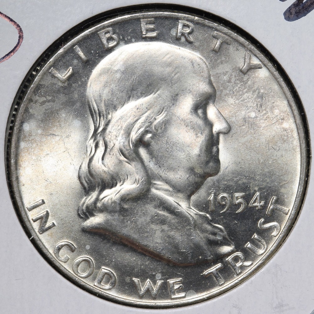 1954-D Franklin Silver Half Dollar BU *UNCIRCULATED* MS E306 SCM