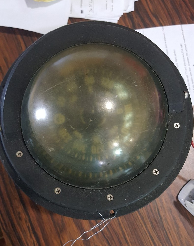 WHITE STAR COMPASS 5 INCH " USED " FOR PARTS ONLY