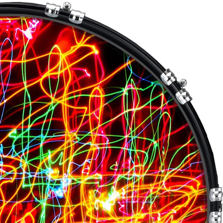 20" Custom Bass Kick Drum Front Head Graphical Graphic Interference 5