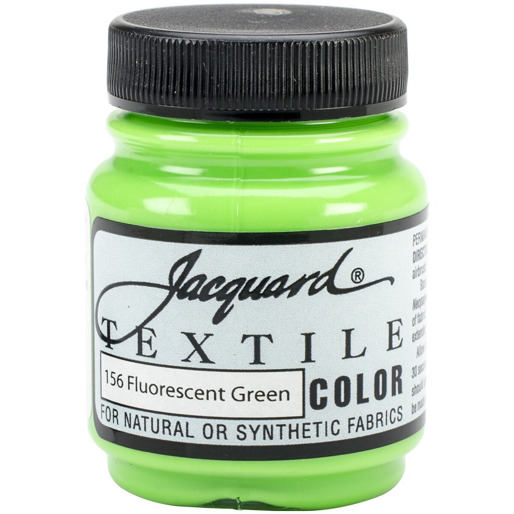 Jacquard Textile Color Fabric Paint 2.25oz-Fluorescent Green
