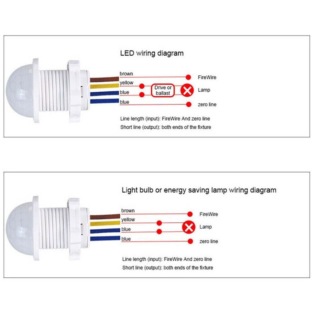 5X PIR Infrared Motion Sensor Detector 110V Smart Switch Light Lamp Switch Auto