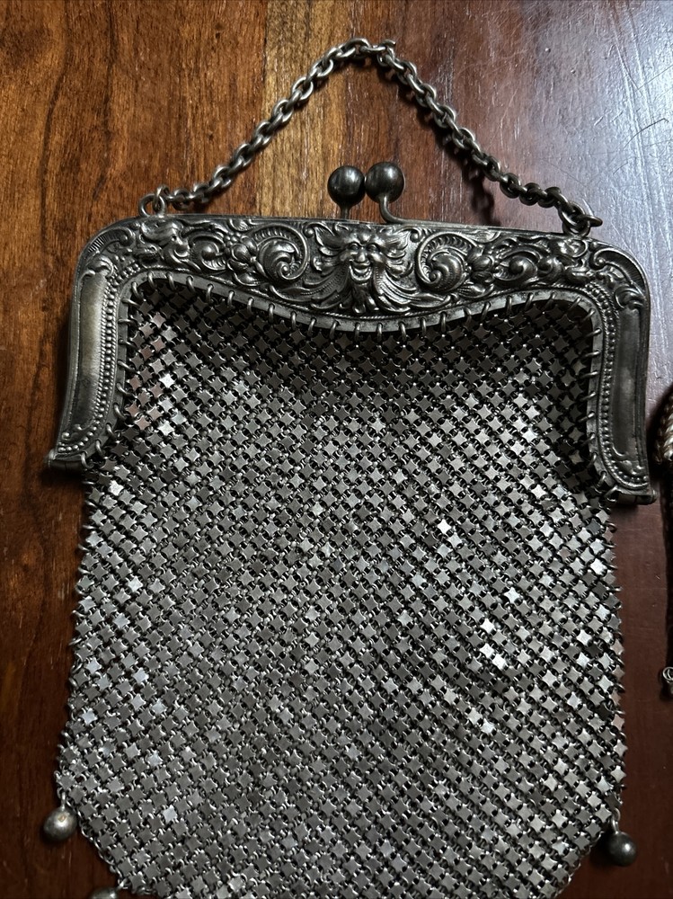 Antique Art Nouveau Sterling Silver Chatelaine Coin Purses