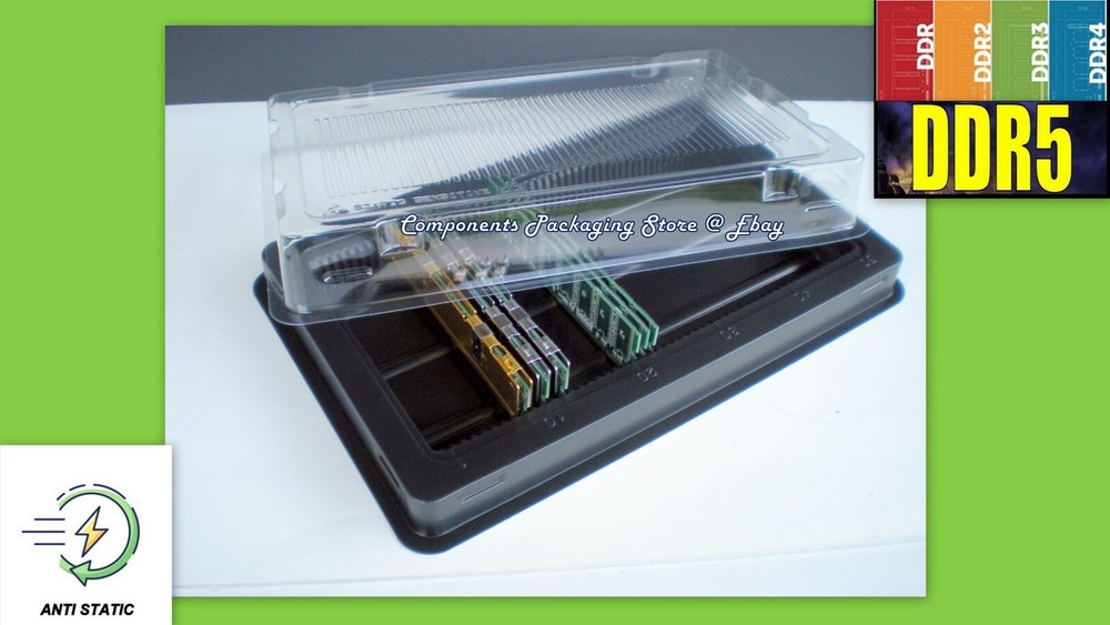 Long DIMM Memory Tray Holder Container for DRAM DDR PC Server Modules 2 Fits 100
