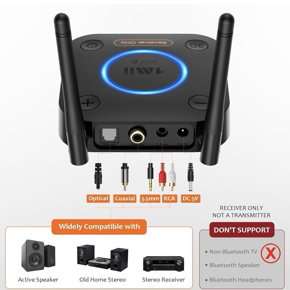 1Mii B06 Pro-B0301 Long Range HiFi Bluetooth 4.2 Adapter