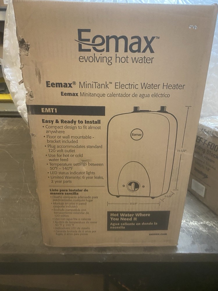 Eemax EMT1 1.5-Gallon Mini Tank Electric Water Heater , White , 12.50 x 11.00...