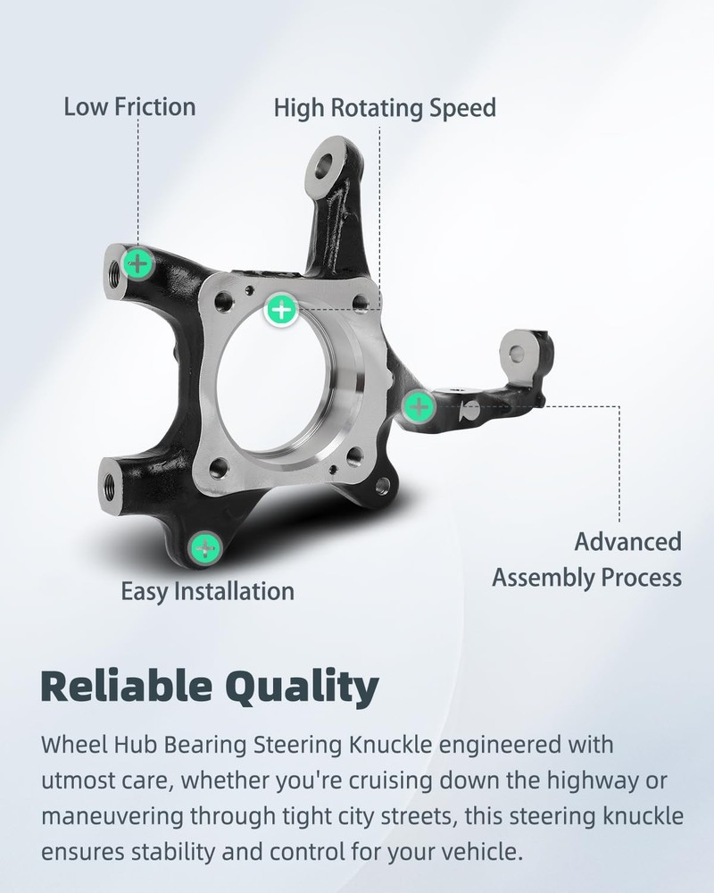 698149 Front Steering Knuckle Assembly Left Fit for 2005-2019 1PC