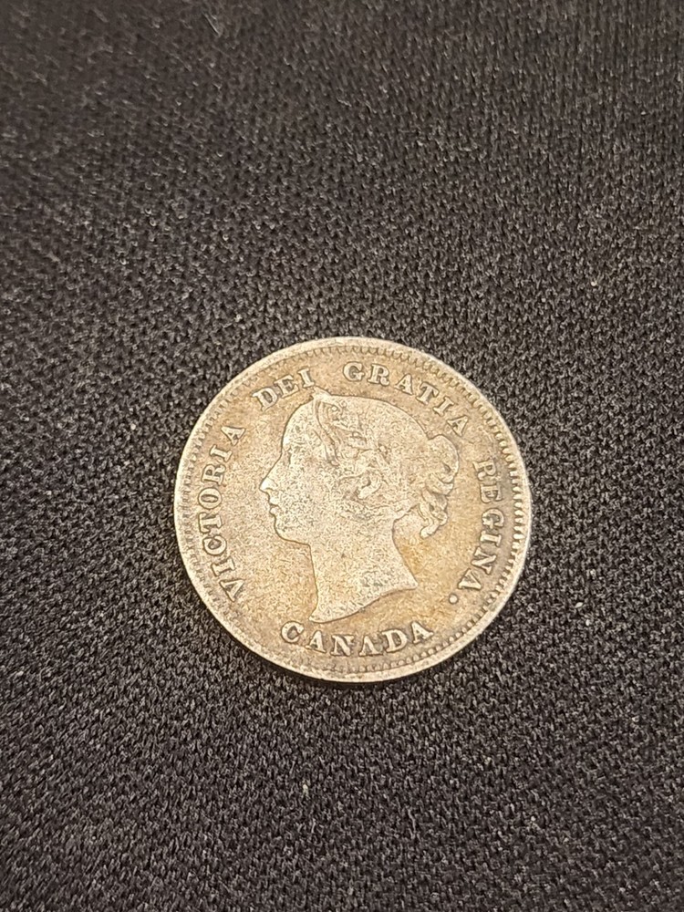 1887 Canada 5 Cents Silver Coin