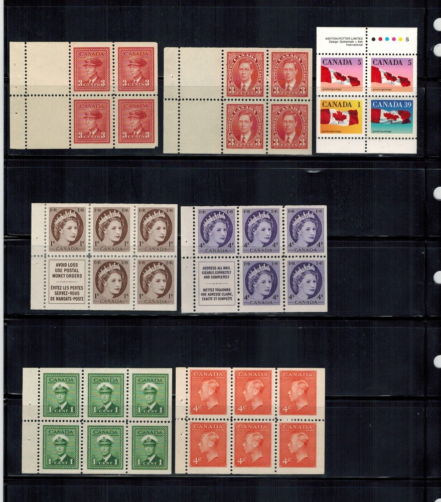 CANADA BOOKLET PANES NEVER HINGED.
