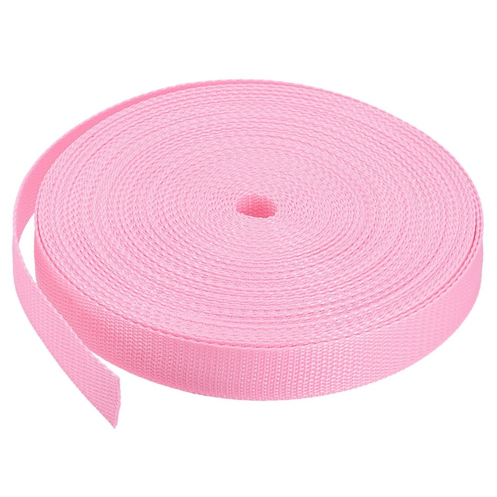 Lightweight Polypropylene Webbing Strap 1" 25 Yards Light Pink Strapping