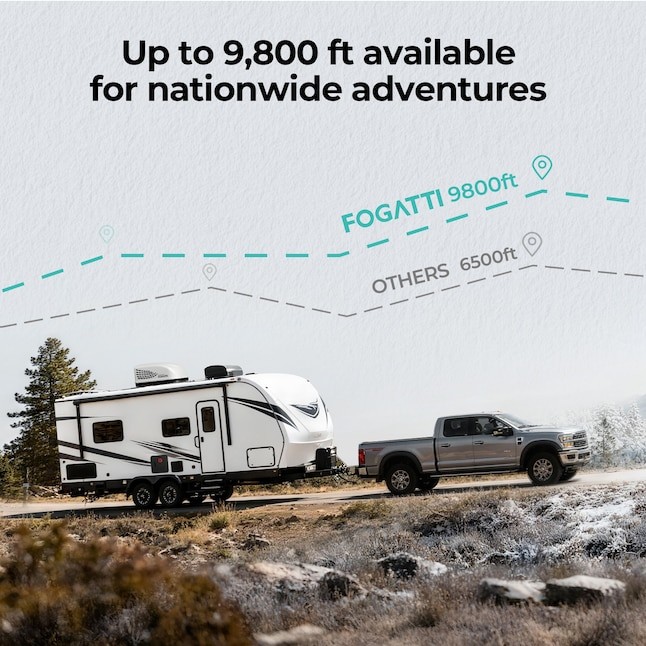 FOGATTI 2.9GPM 55000BTU RV Tankless Water Heater Propane w/15"x18" Black Door