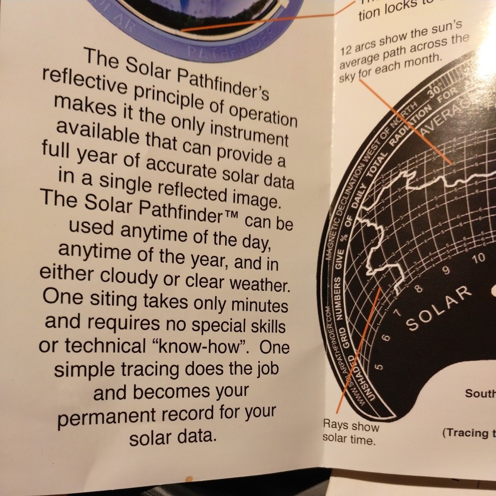 Solar Pathfinder Site Analysis Tool Kit with Tripod PlasticStorage Carry Case