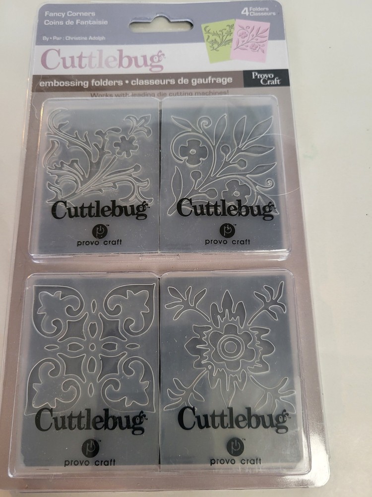 Cuttlebug Fancy Cornors Embossing Folders (4) Provo Craft