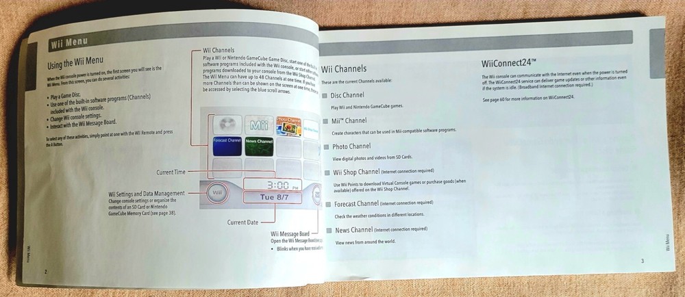 Wii Operations Manual Nintendo 2007 Great Condition