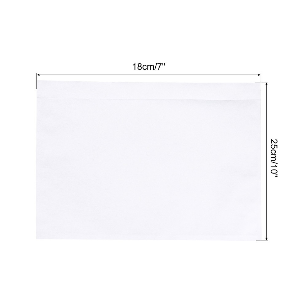 7x10" Clear Packing List Envelope, 100 Pcs Top Loading Invoice Pouch Sleeves