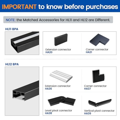 Upgraded 6'6" Aluminum Black Rectangular Cable LED Handrail 1× LED Handrail