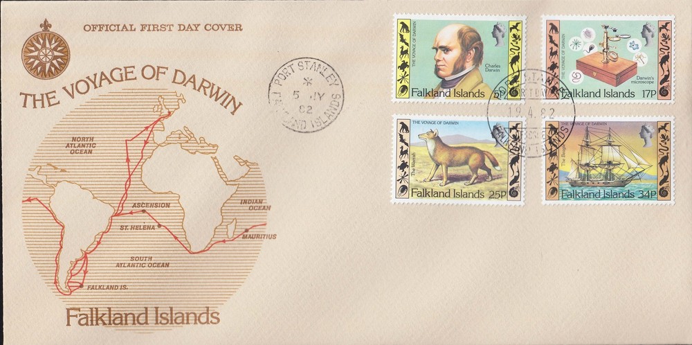 Falkland Islands Scott 344-347 Unaddressed.