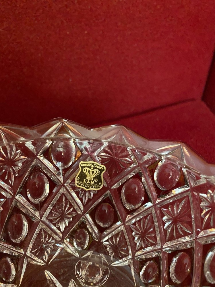 Bowl footed Golden Crown Crystal