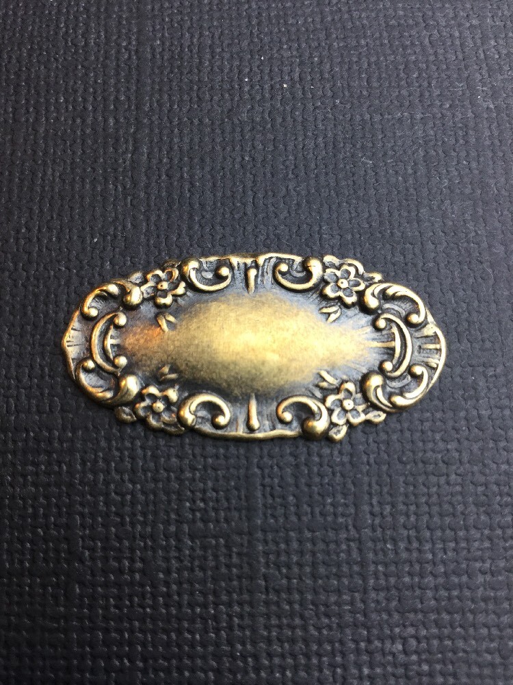 13583 2 Pc Brass Oxidized Victorian Ornament Jewelry Finding