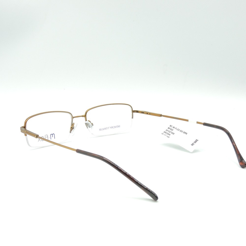 M-Flex MF 500 BWN Brown Eyeglass Frame 52 17 145