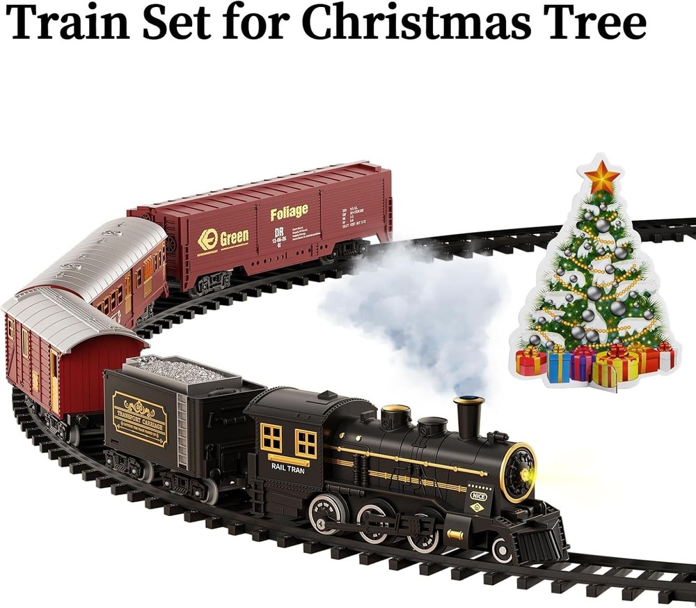 Vintage Train Set Toy w/ Passenger Carriage
