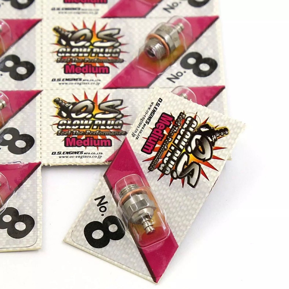 OS No.8 #8 Medium Nitro Glow Plug - 6 Pack