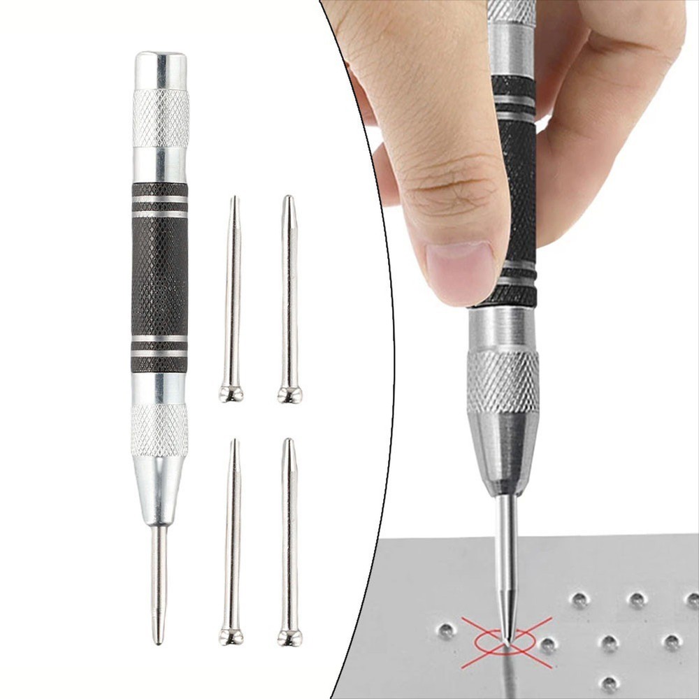 Automatic Centre Punch with Adjustable Spring Load Metal Drill Tool