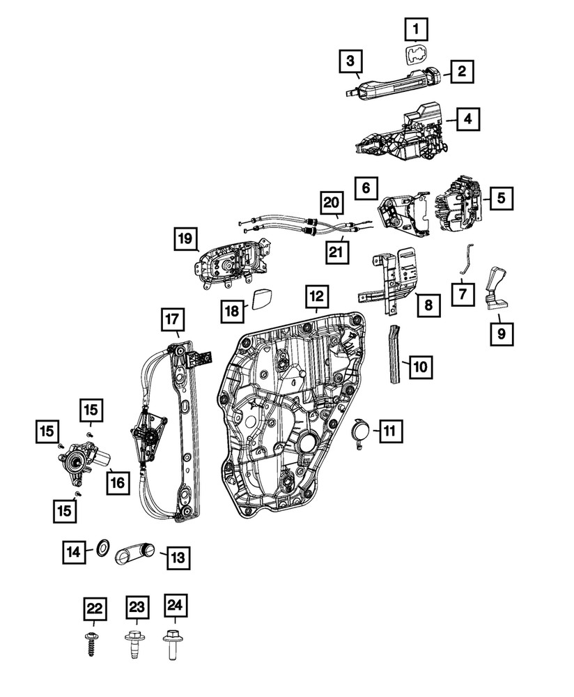Genuine Mopar Chassis Presenter Left 68301961AA
