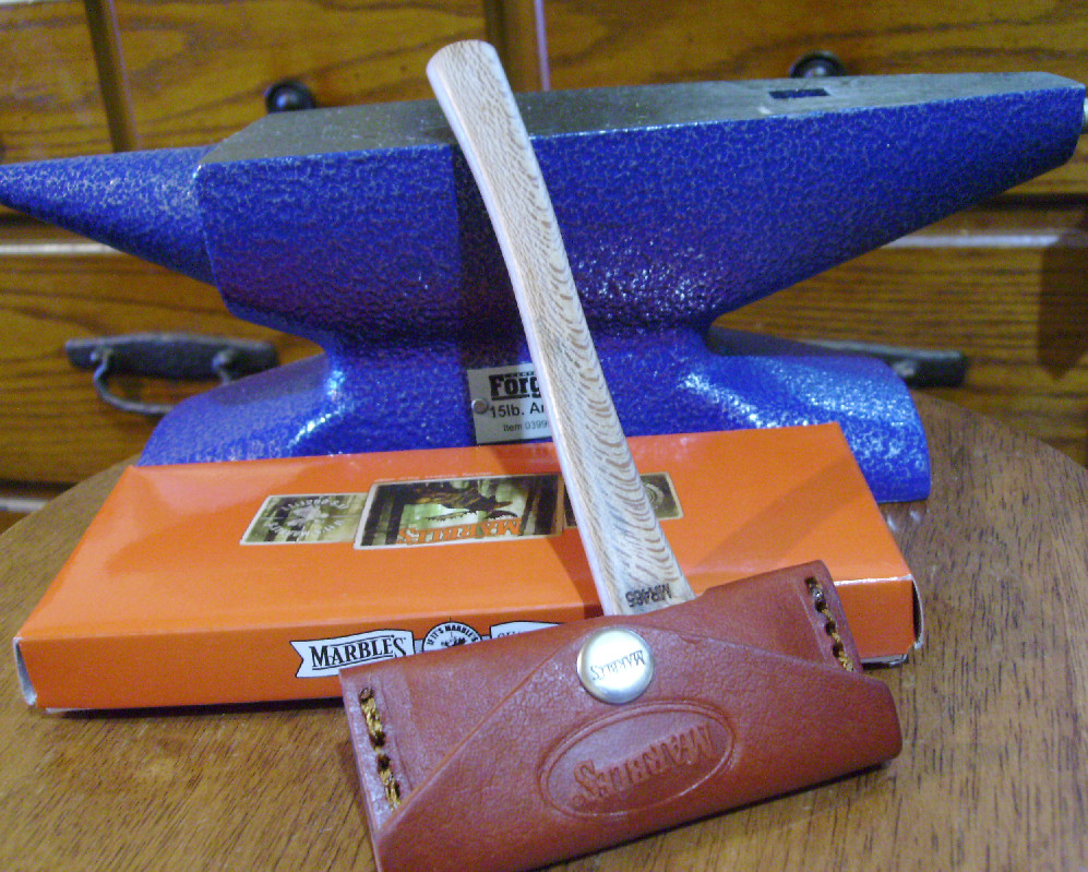 Marbles Axe Mini Salesman sample size Hickory handle leather Sheath