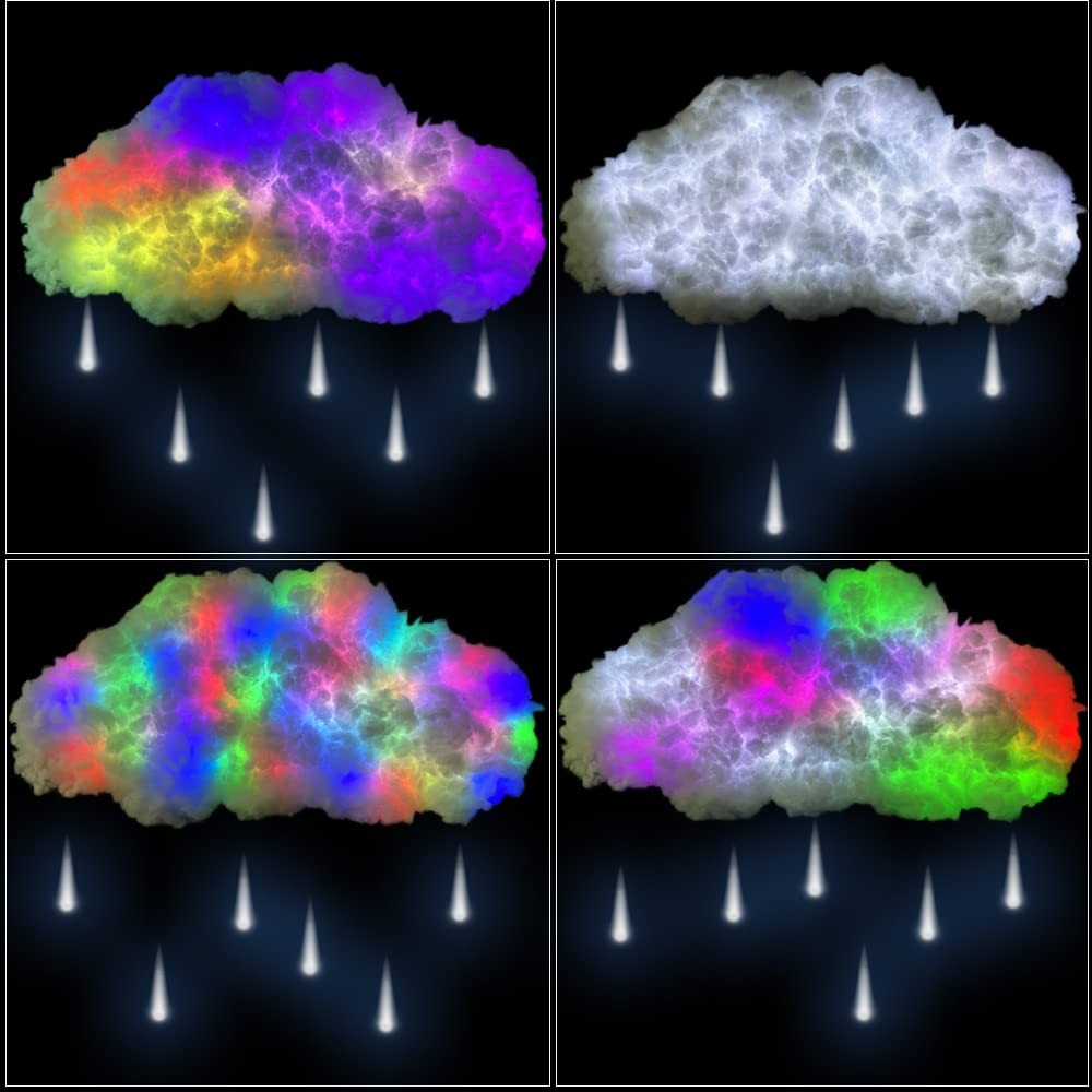 Create Magical Storm Effects - 3.93Ft Cloud Rain Lightning Kit
