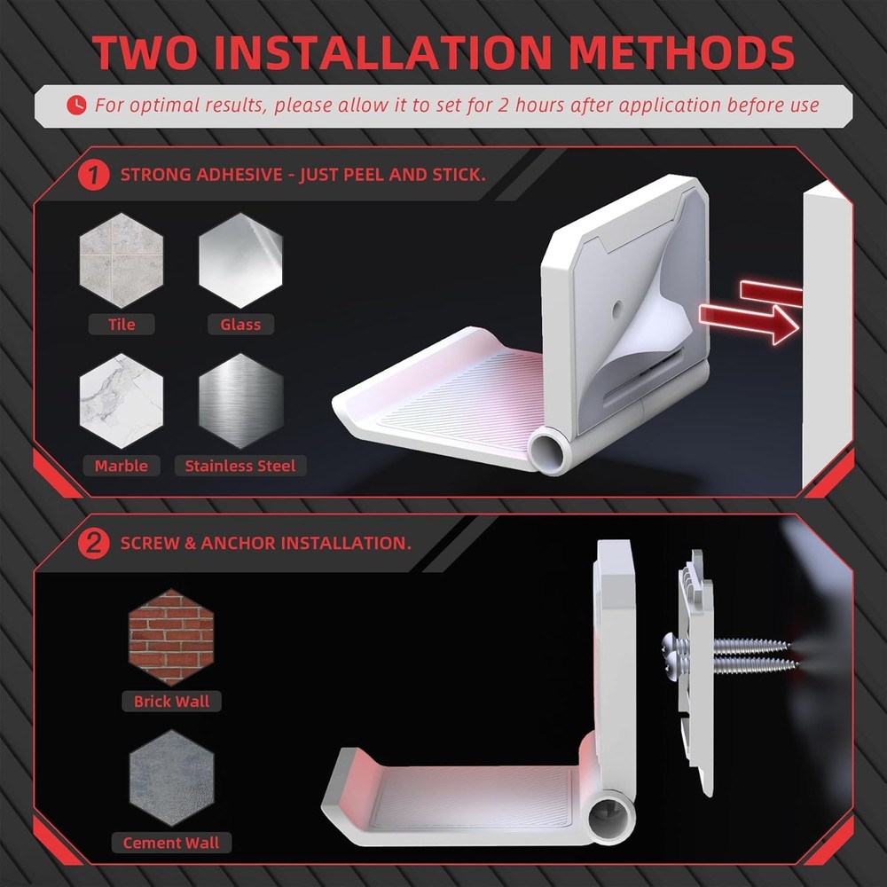 FOLD Controller Holder Wall for ps5 ps4 Xbox Switch 2 Pro Headset 2 Pack