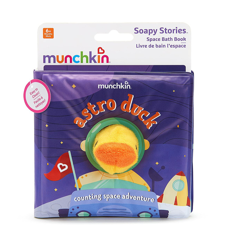 Munchkin Soapy Stories Finger Puppet Bath Book, Space