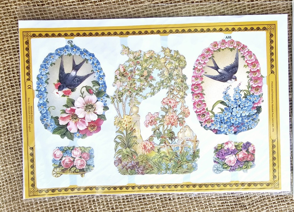 New 1990s Artifacts Victorian Embossed Die Cuts New In Package 8 Sheets 6"x9"