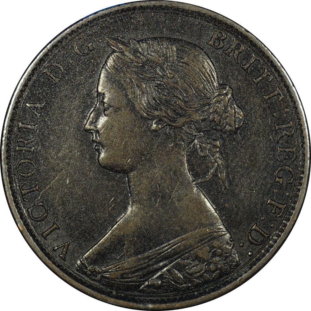 1864 Tall 6 New Brunswick Canada Large Cent XF