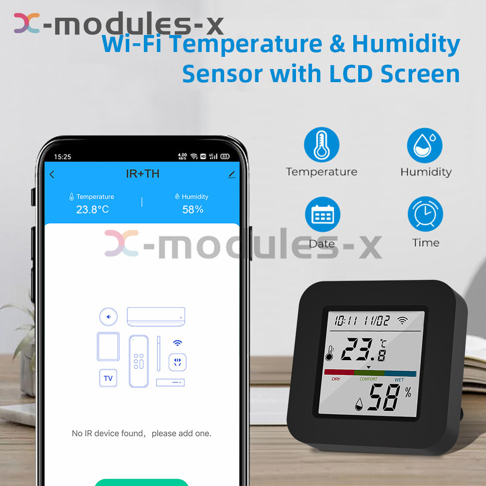 Tuya Smart WIFI Bluetooth Thermo-Hygrometer with IR Remote Controller Function