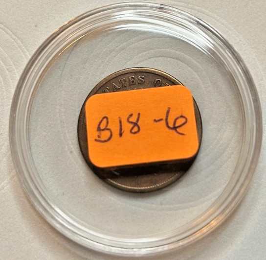1868 Beautiful Two Cent, Nice Reverse Dark Brown in Clear Plastic Hldr - B18-6