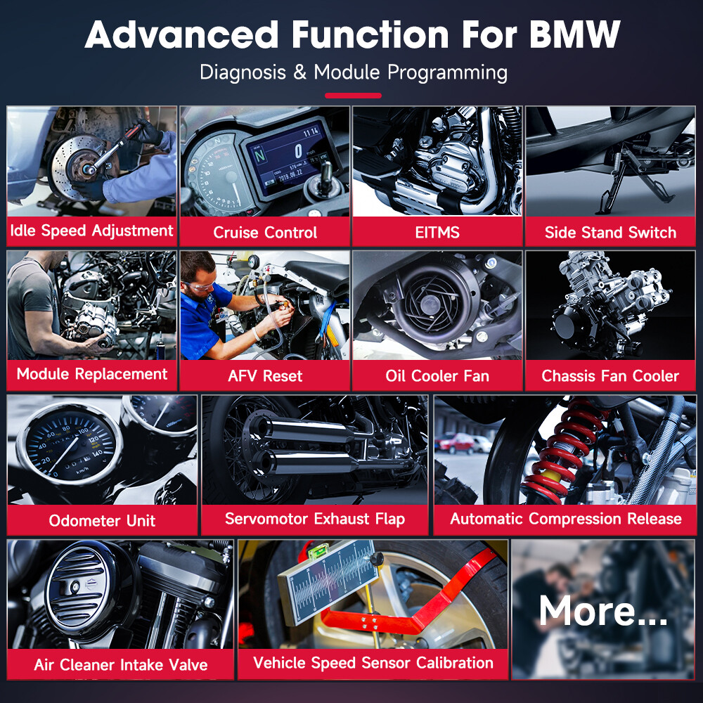 ANCEL MT510 All Systems Motorcycle Diagnostic Tool Fit For BMW OBD2 Code Reader