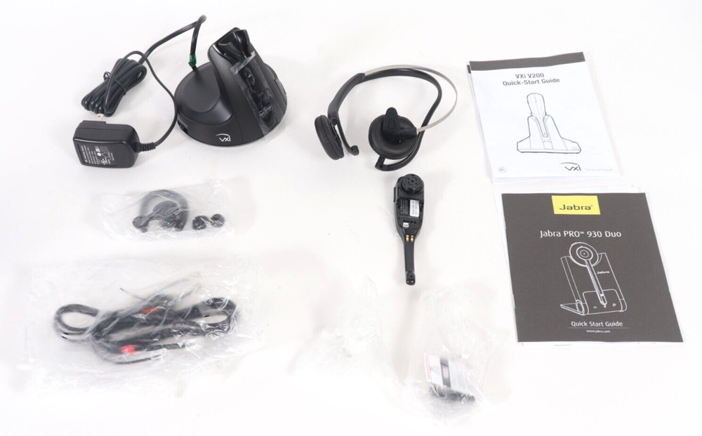 VXi V200 Office Wireless Headset w/ Desktop Charging Base Kit