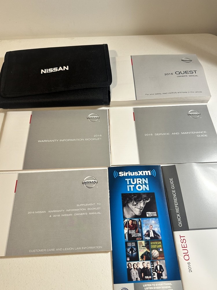2016  Nissan Quest Owner's Manual Set