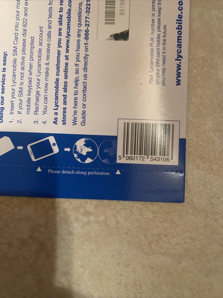 Lycamobile - Prepaid SIM Card, Talk, Text & Data - 4G Included